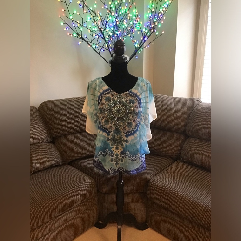 Westport Flowy Beaded Top Size S